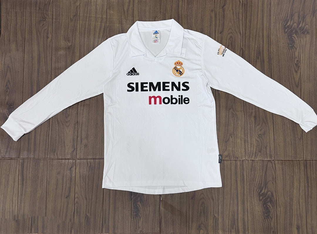 Real Madrid 02/03 Home Long Sleeve Football Shirt