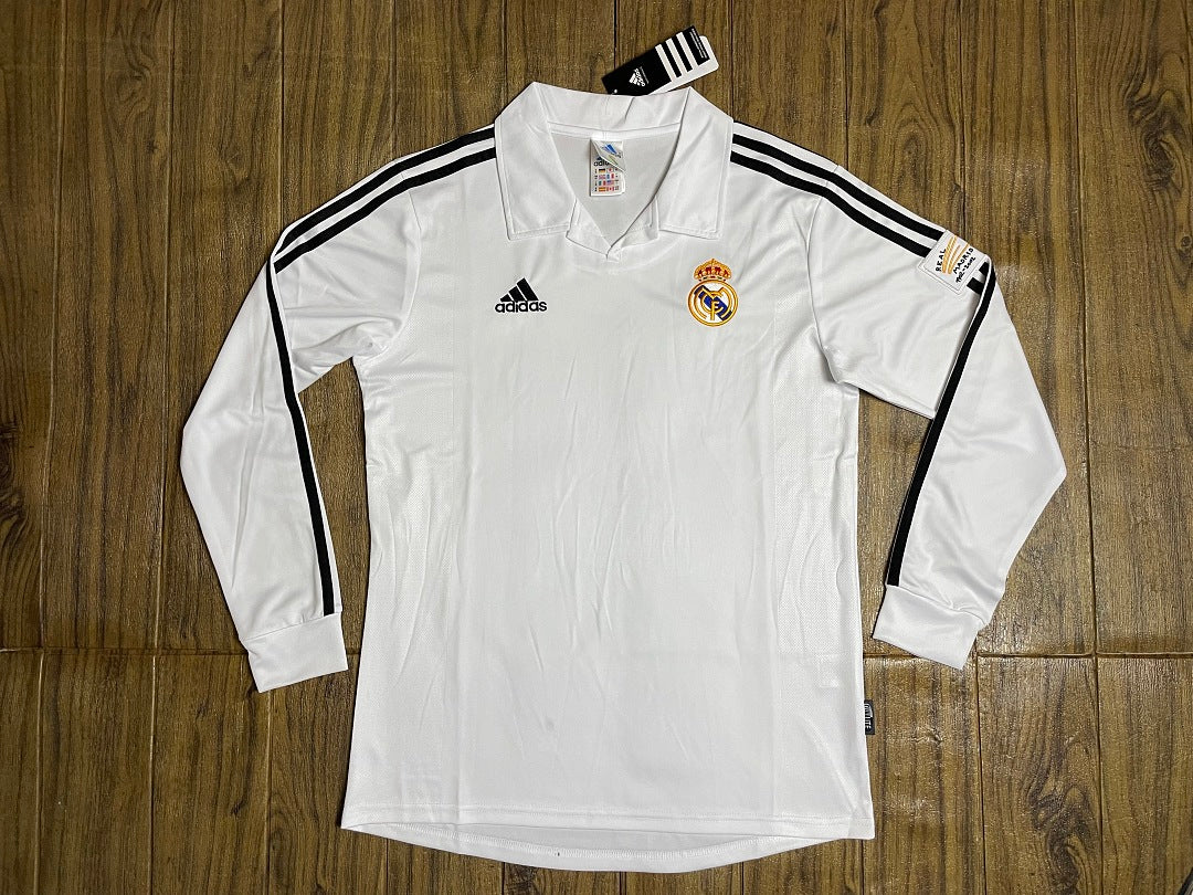 Real Madrid 01/02 Home Long Sleeve Football Shirt