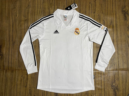 Real Madrid 01/02 Home Long Sleeve Football Shirt