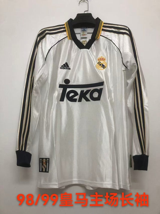 Real Madrid 98/99 Home Long Sleeve Football Shirt