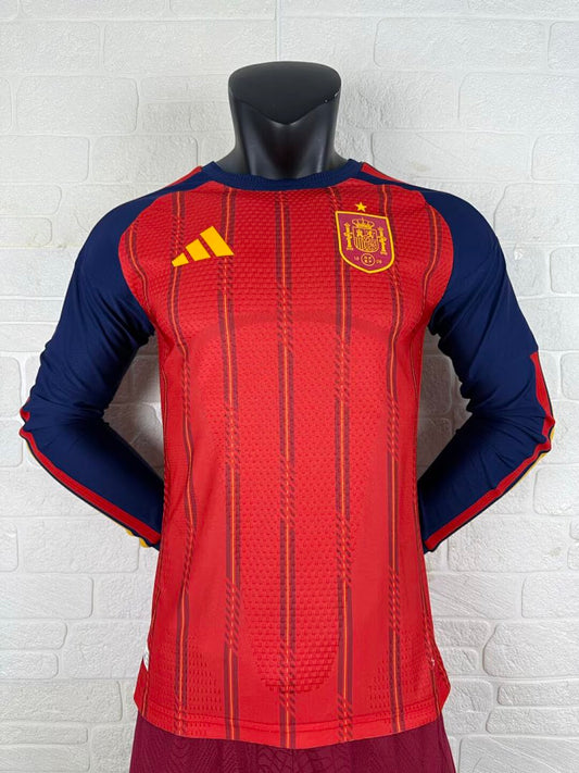 Spain 26/27 Home Long Sleeve Player Version Football Shirt