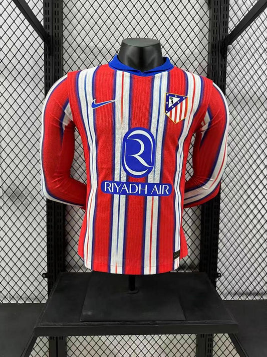 Atlético Madrid 24/25 Home Long Sleeve Football Shirt