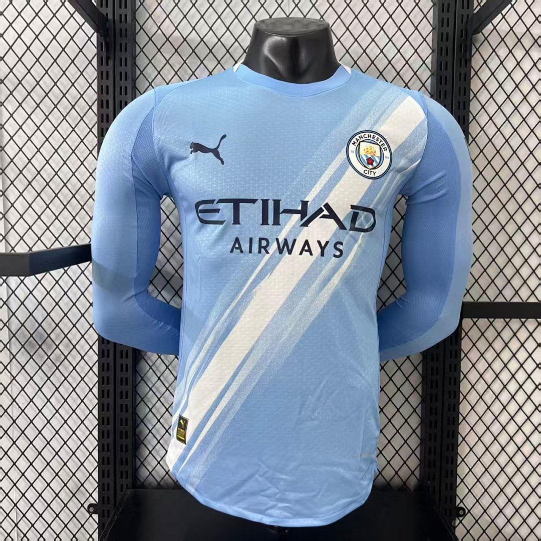 Manchester City 25/26 Home Long Sleeve Football Shirt