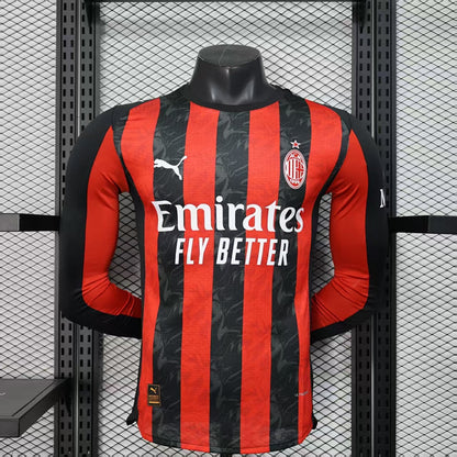 AC Milan 25/26 Home Long Sleeve Football Shirt
