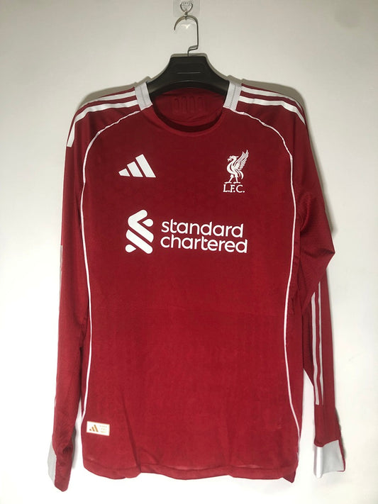 Liverpool 25/26 Home Long Sleeve Player Version Football Shirt