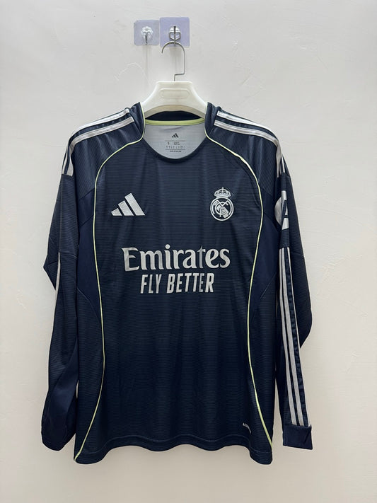 Real Madrid 25/26 Away Long Sleeve Football Shirt