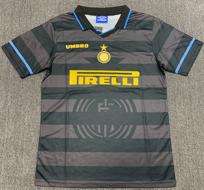 Inter Milan 97/98 Third Black/Grey Football Shirt