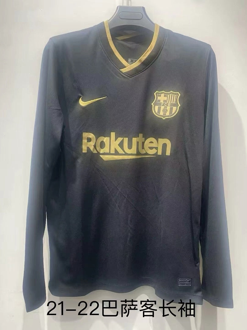 Barcelona 21/22 Away Long Sleeve Football Shirt