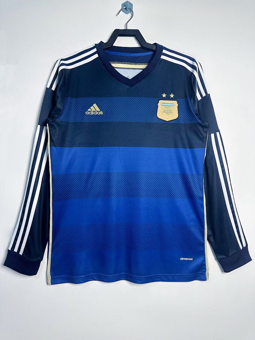Argentina 2014 Away Long Sleeve Football Shirt