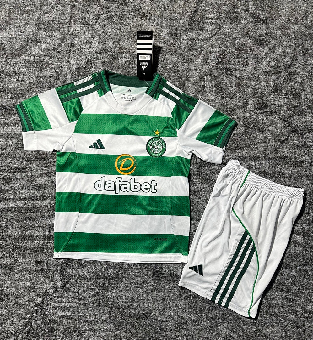 Kids Celtic 25/26 Home Football Shirt