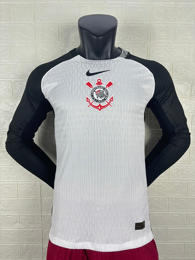 Corinthians 25/26 Home Long Sleeve Football Shirt