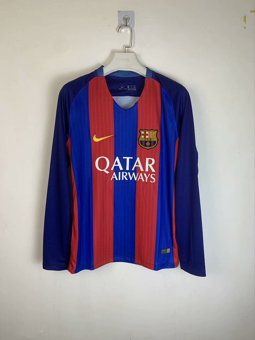 Barcelona 16/17 Home Long Sleeve Football Shirt