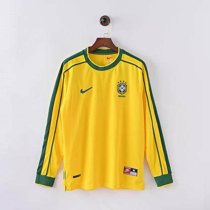 Brazil 1998 Home Long Sleeve Football Shirt