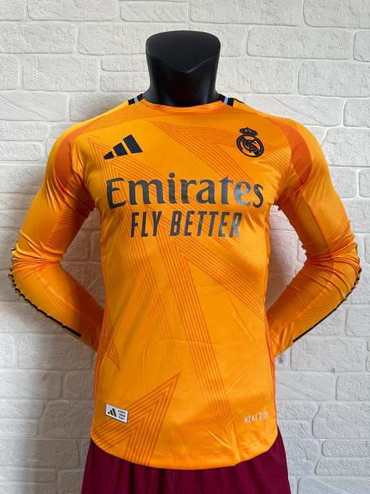 Real Madrid 24/25 Away Long Sleeve Football Shirt