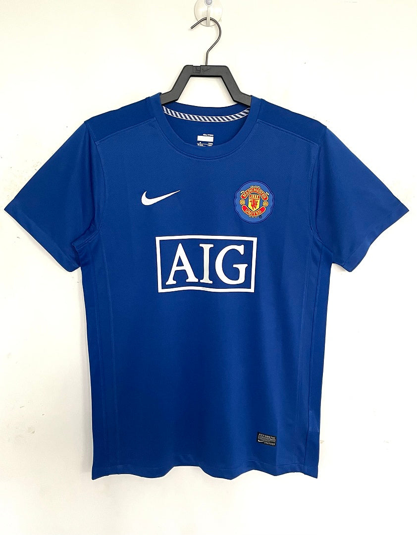 Manchester United 08/09 Away Blue Football Shirt