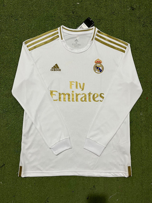 Real Madrid 19/20 Home Long Sleeve Football Shirt