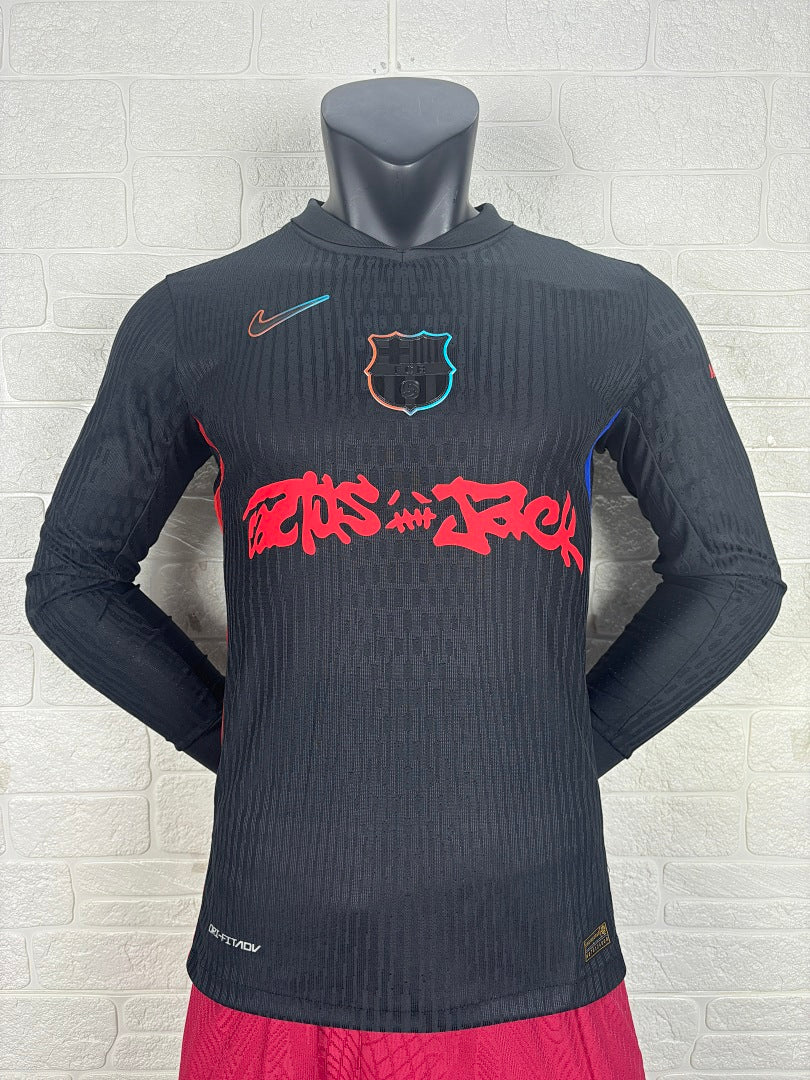 Barcelona 24/25 Away Long Sleeve Football Shirt