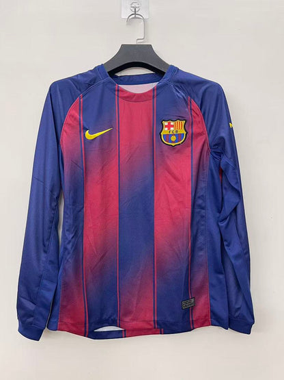 Barcelona 25/26 Home Long Sleeve Football Shirt