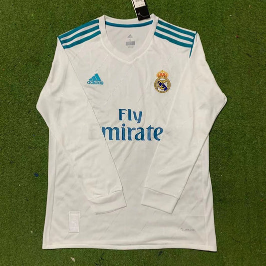 Real Madrid 17/18 Home Long Sleeve Football Shirt
