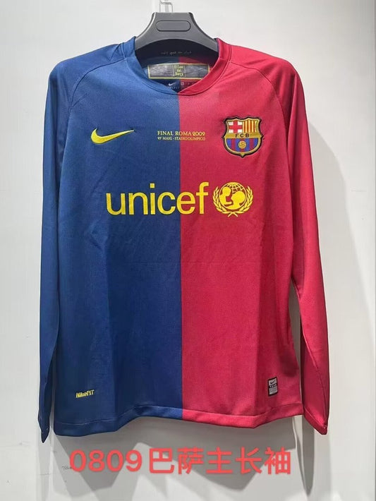 Barcelona 08/09 Home Long Sleeve Football Shirt