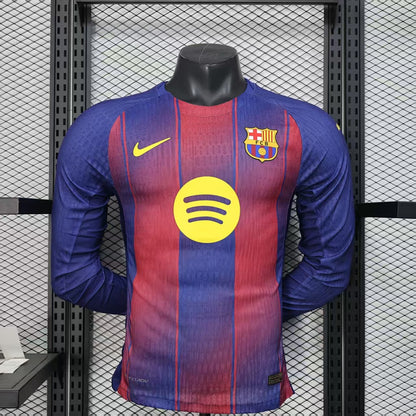 Barcelona 25/26 Home Long Sleeve Football Shirt