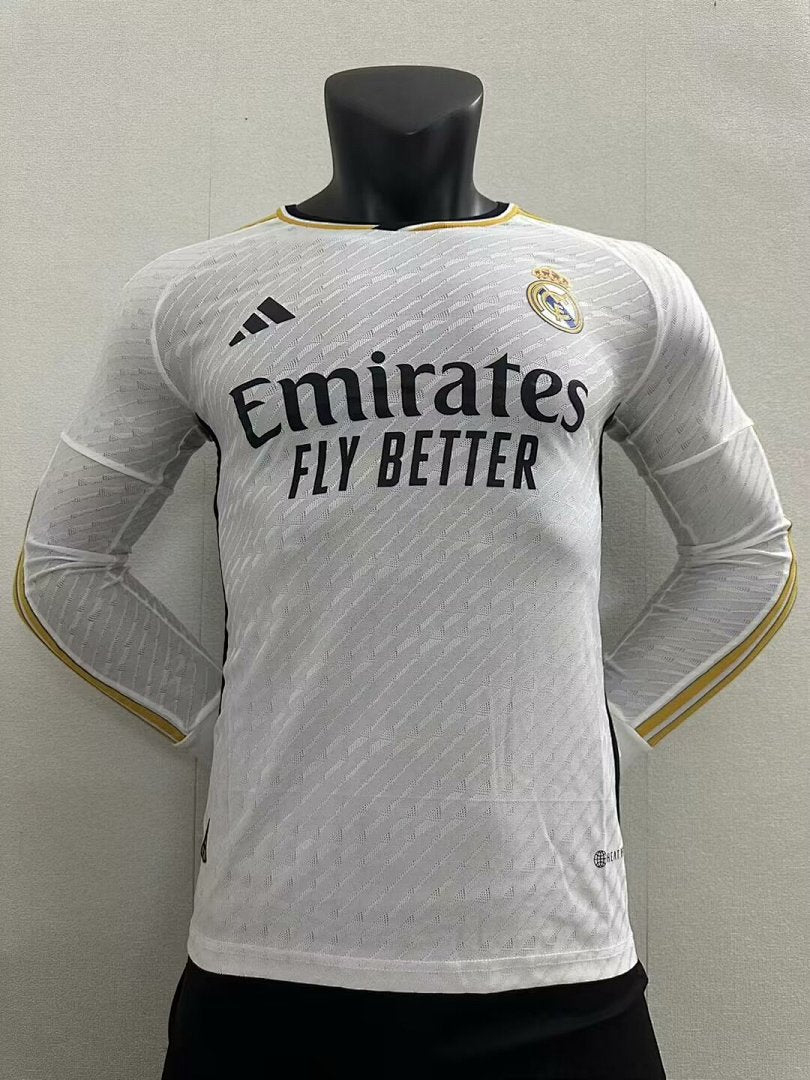 Real Madrid 23/24 Home Long Sleeve Football Shirt