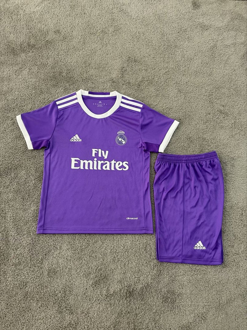 Kids Retro Real Madrid 16/17 Away Football Shirt