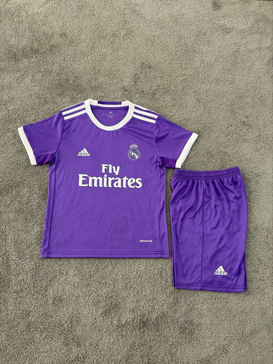 Kids Retro Real Madrid 16/17 Away Football Shirt