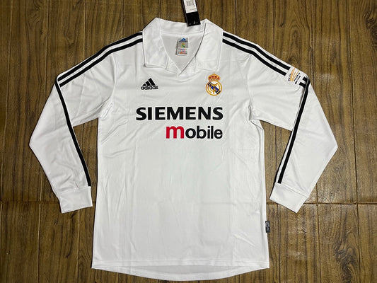 Real Madrid 02/03 Home Long Sleeve Football Shirt