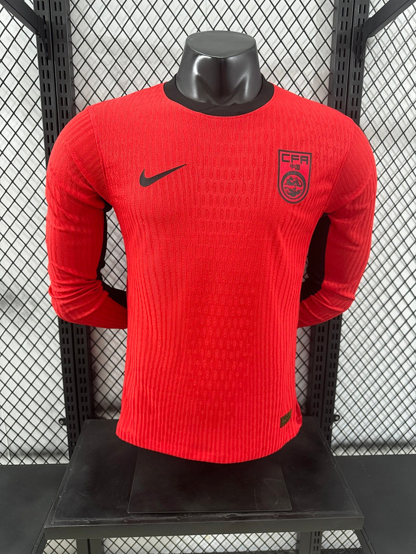 China 2024 Home Long Sleeve Football Shirt
