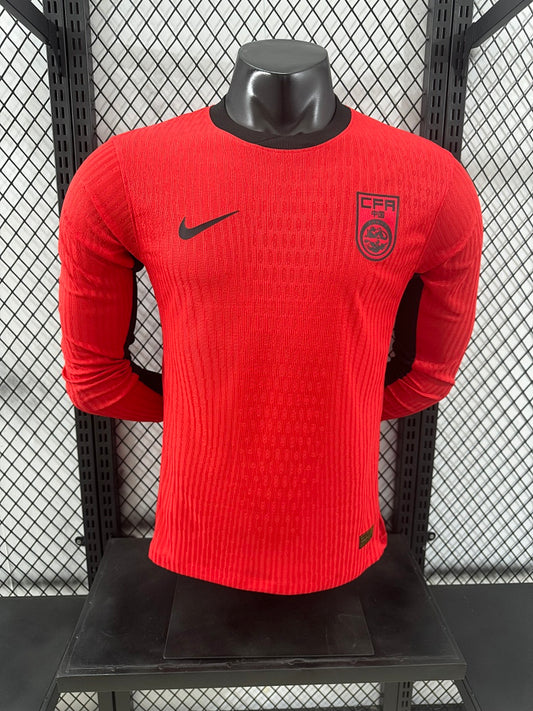 China 2024 Home Long Sleeve Football Shirt