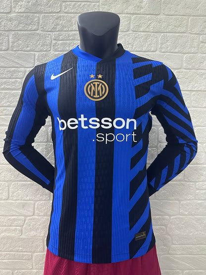 Inter Milan 24/25 Home Long Sleeve Football Shirt