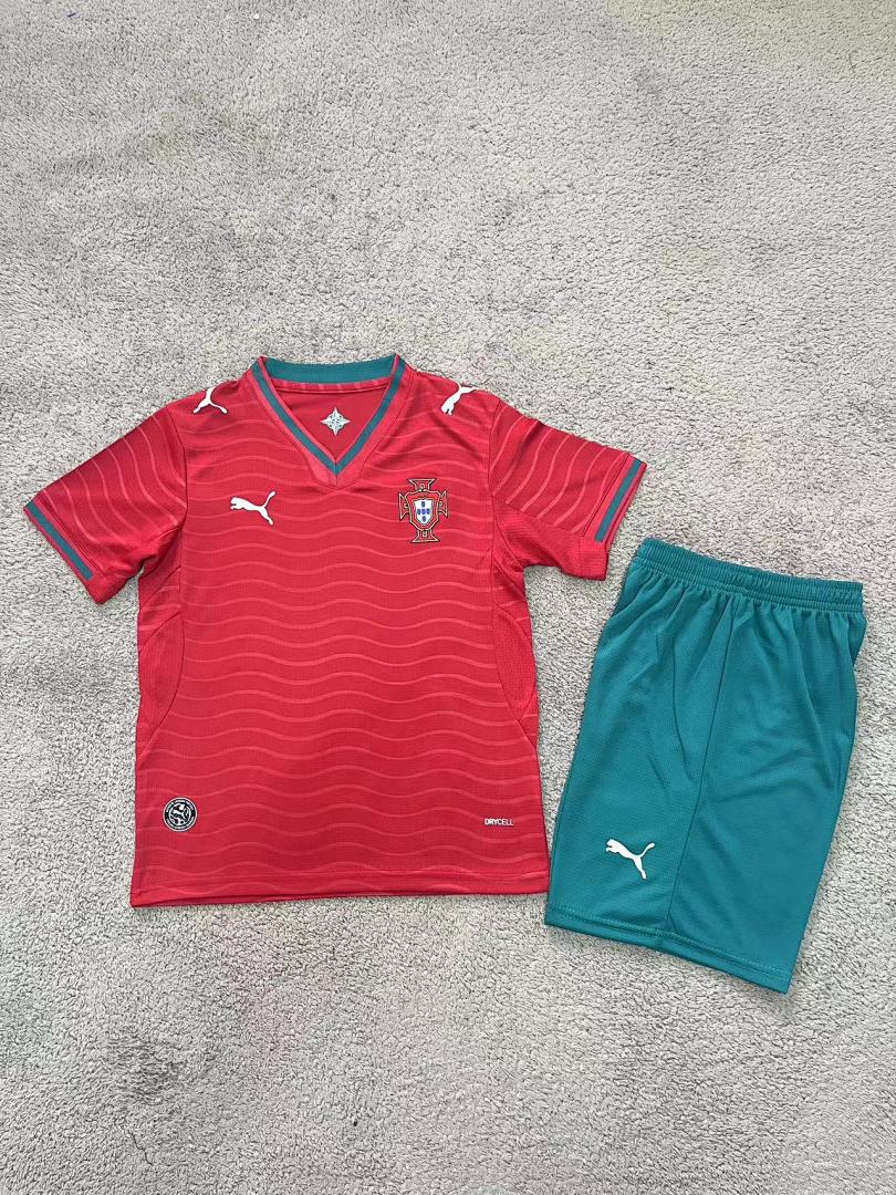 Kids Portugal 2026 Home Football Shirt