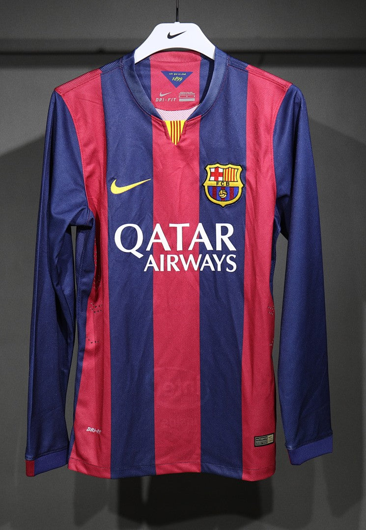 Barcelona 14/15 Player Version Long Sleeve Football Shirt