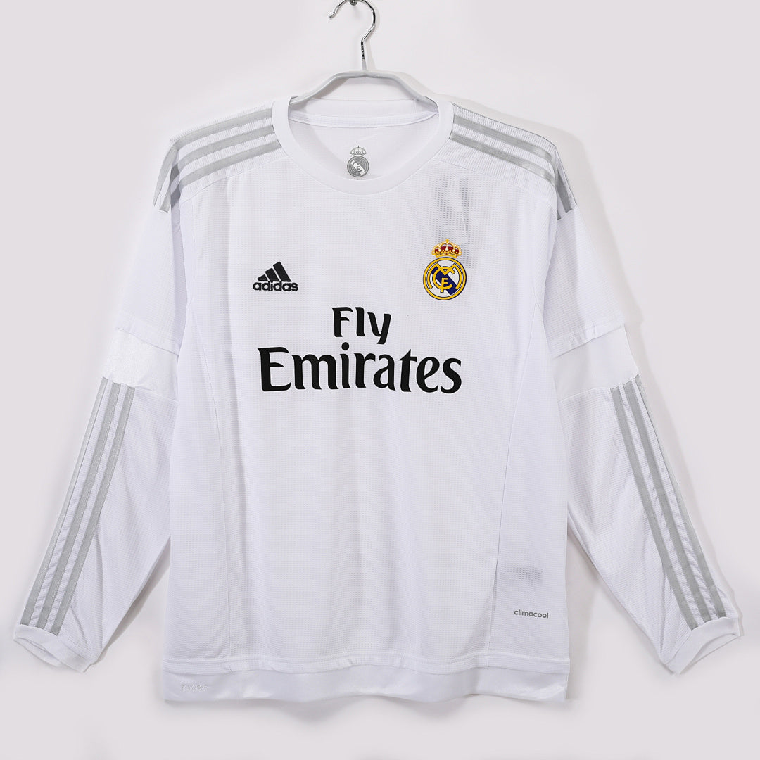 Real Madrid 15/16 Home Long Sleeve Football Shirt