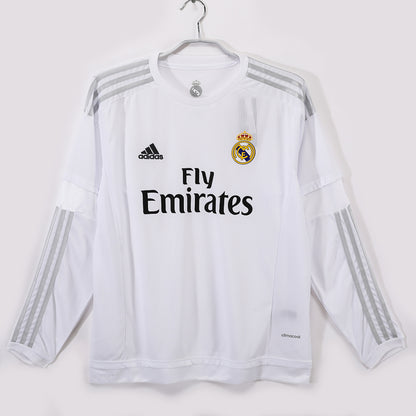 Real Madrid 15/16 Home Long Sleeve Football Shirt