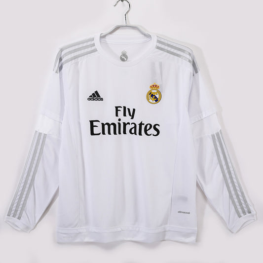 Real Madrid 15/16 Home Long Sleeve Football Shirt