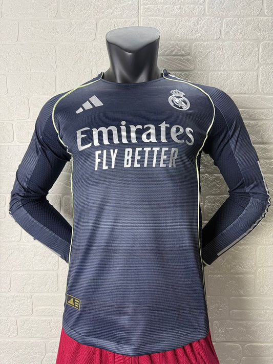 Real Madrid 25/26 Away Long Sleeve Football Shirt
