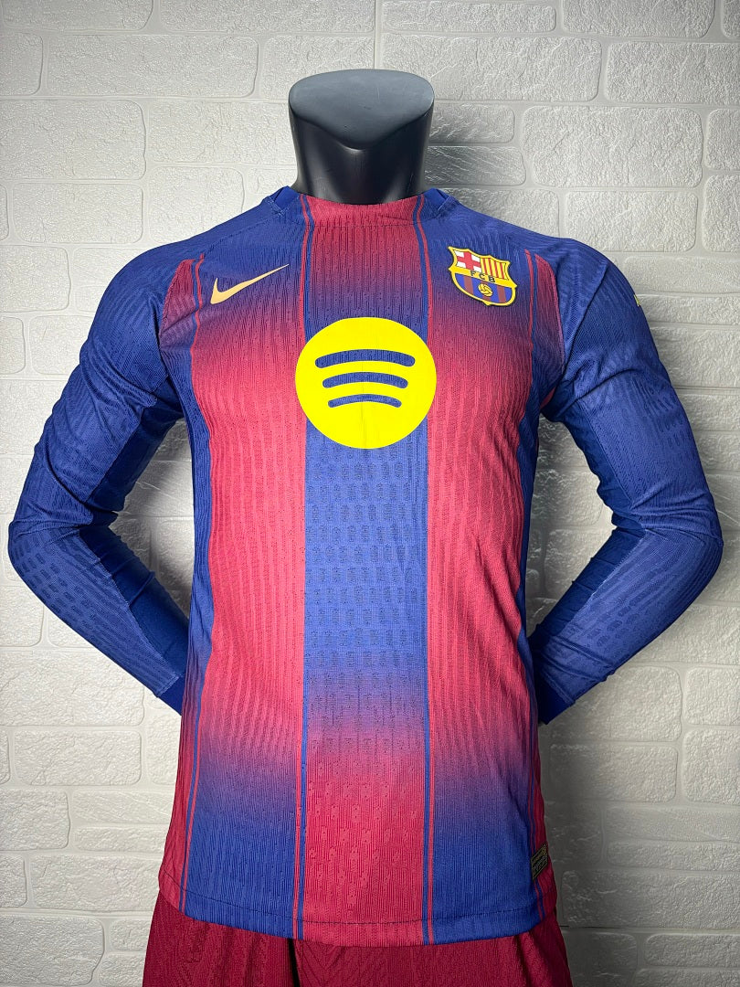 Barcelona 25/26 Home Long Sleeve Football Shirt