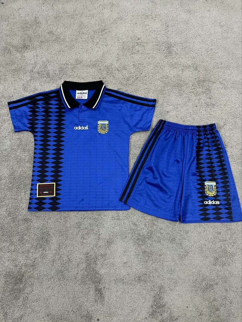 Kids Retro Argentina 1994 Away Football Shirt