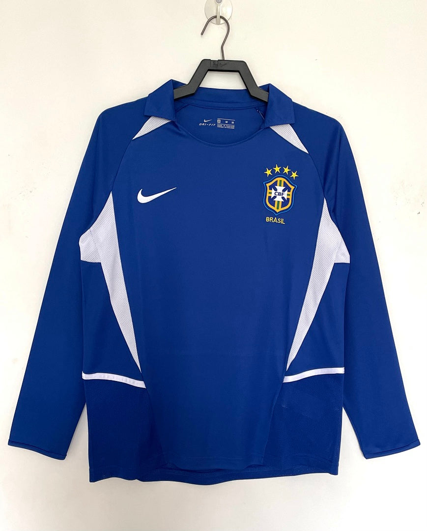 Brazil 2002 Away Long Sleeve Football Shirt