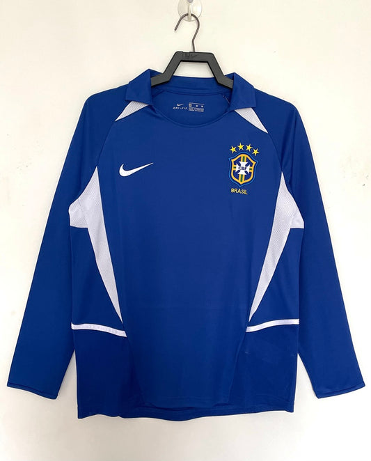 Brazil 2002 Away Long Sleeve Football Shirt