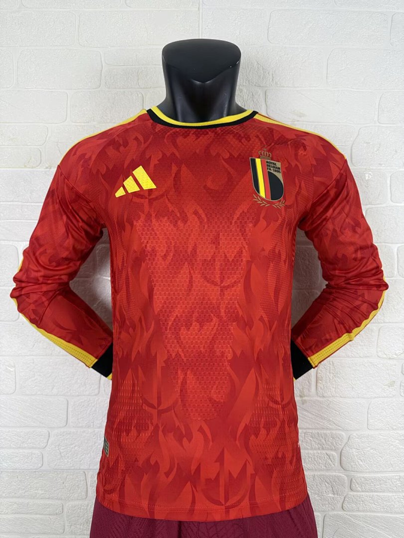 Belgium 26/27 Home Long Sleeve Player Version Football Shirt