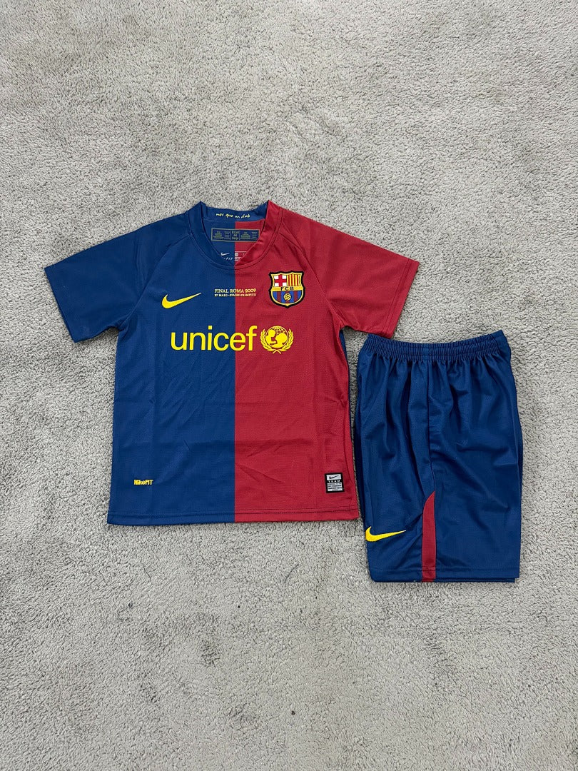 Kids Retro Barcelona 08/09 Home Football Shirt
