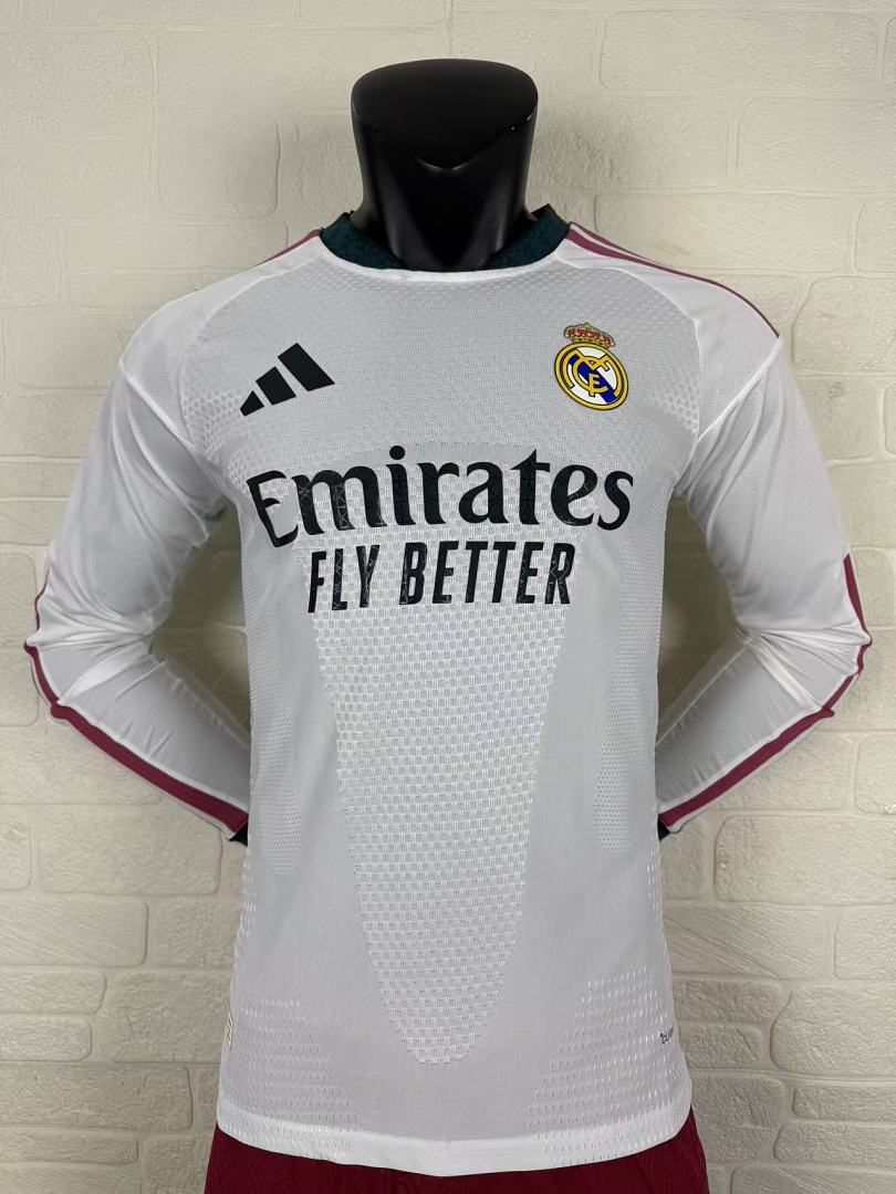 Real Madrid 26/27 Home Long Sleeve Player Version Football Shirt