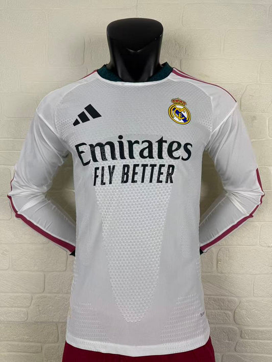 Real Madrid 26/27 Home Long Sleeve Player Version Football Shirt