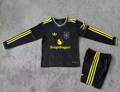 Kids Manchester United 25/26 Third Long Sleeve Football Shirt