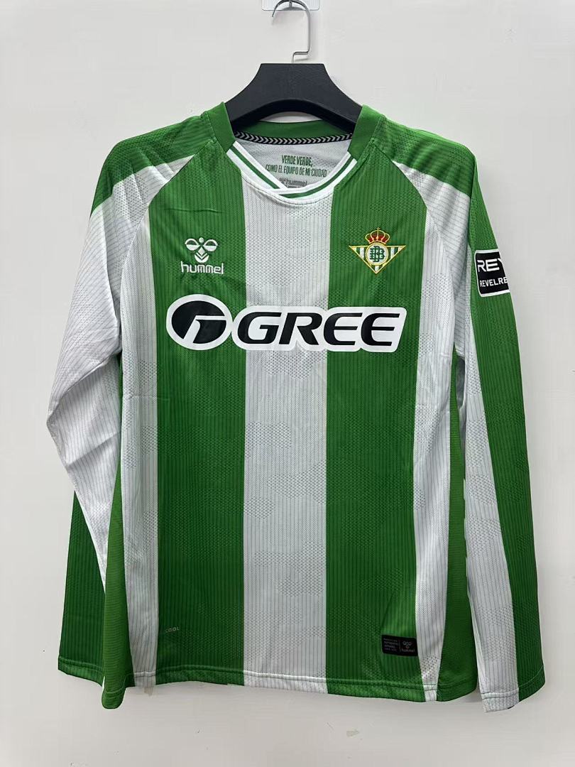 Real Betis 25/26 Home Long Sleeve Football Shirt