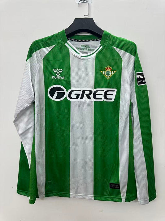 Real Betis 25/26 Home Long Sleeve Football Shirt
