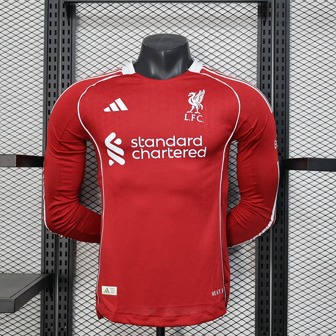 Liverpool 25/26 Home Long Sleeve Football Shirt